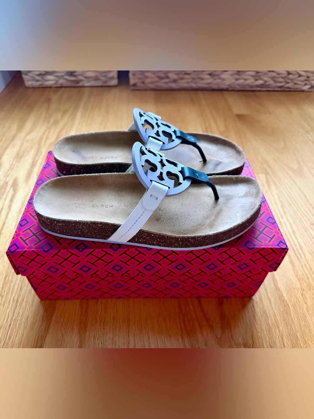 Tory Burch Miller Cloud, Spring Lavender / Perfect Black / Sandals! - Picture 9 of 12